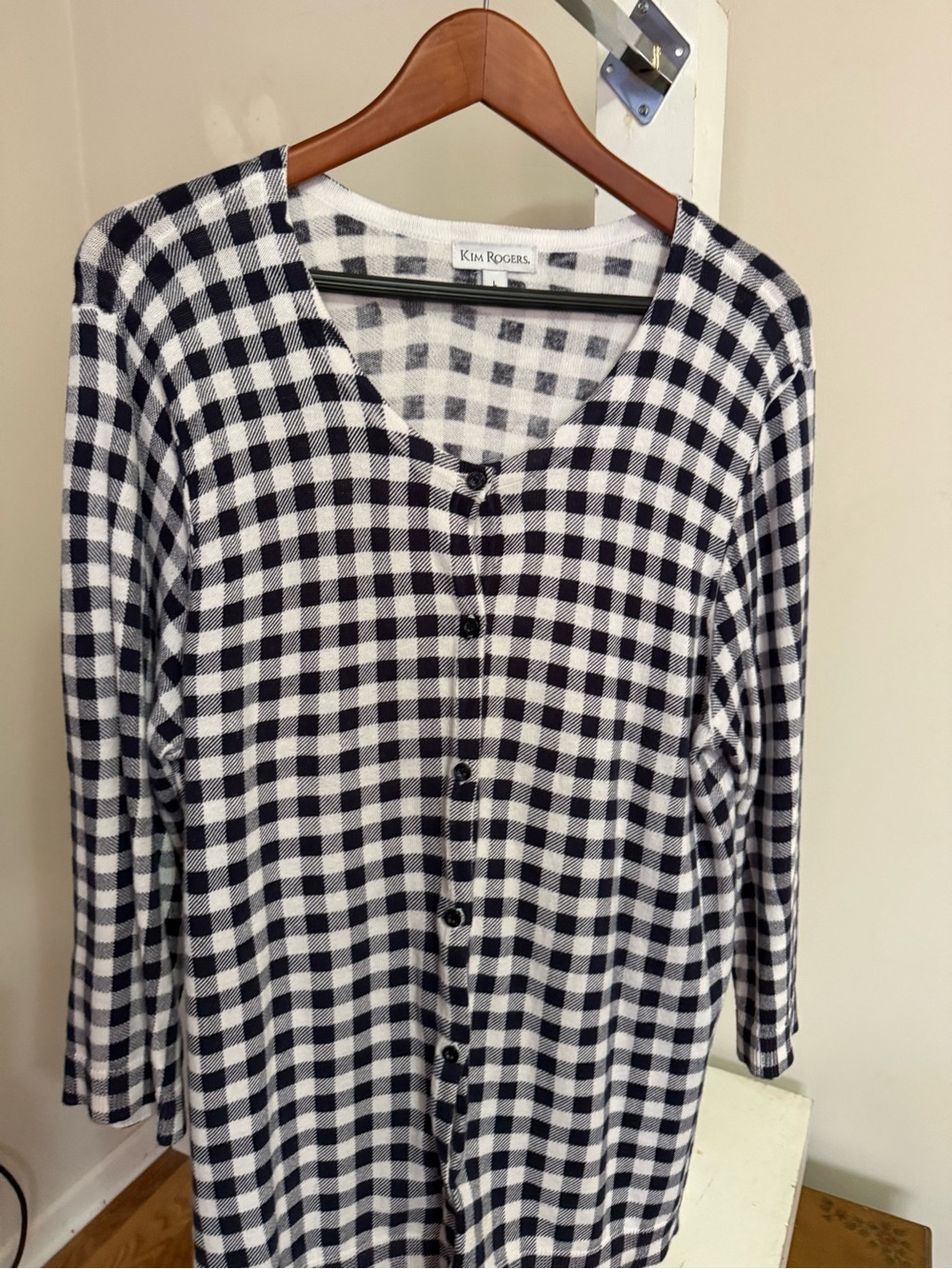 Kim Rogers Checkered Cardigan - Picture 1 of 7